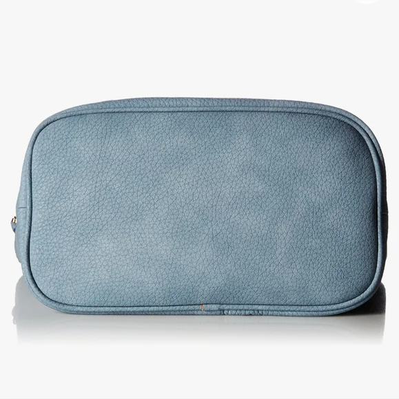 Steve Madden Handbag with Embroidered Guitar Strap Purse Bag New Blue Leather - Picture 6 of 17